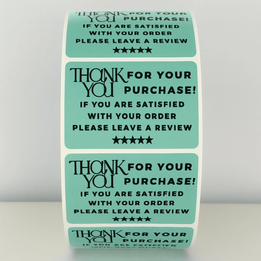 Thank You Stickers Please Leave a Review – Small Business Packaging Labels